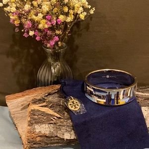 Kira Enamel Hinge Wide Bracelet